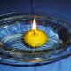 Floating beeswax candle