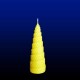 4 twisted beeswax candles 4,5x13cm