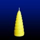 4 twisted beeswax candles 5,5x13cm