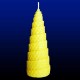 4 twisted beeswax candles 5,5x20cm