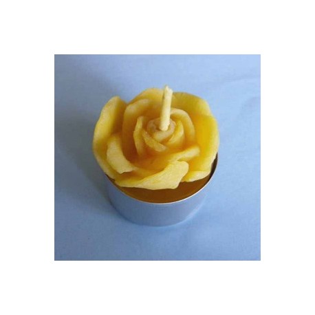 Tealight beeswax candle flower 2