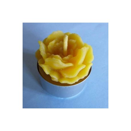 Tealight beeswax candle flower 1