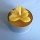 Tealight beeswax candle leaf