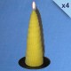 4 twisted beeswax candles 5,5x20cm
