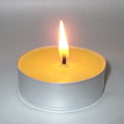 Giant beeswax tealight candle