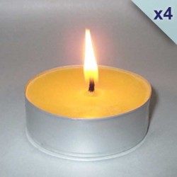 4 giant beeswax tealight candles