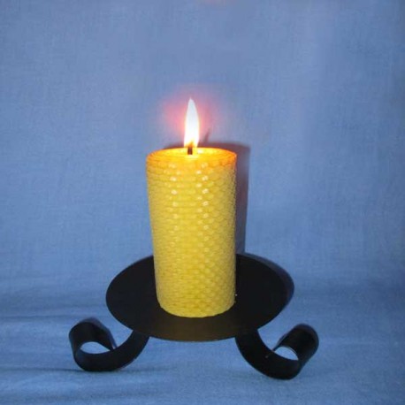 Beeswax sheet comb pillar candle 4,5x10cm