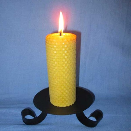 Beeswax sheet comb pillar candle 4,5x20cm