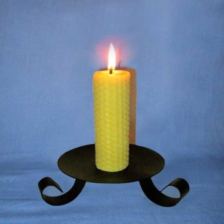 Beeswax sheet comb pillar candle 3x13cm