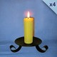 4 beeswax sheet comb pillar candles 5,5x13cm