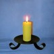 Beeswax sheet comb pillar candle 3,5x10cm