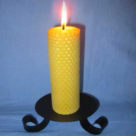 Beeswax sheet comb pillar candle 4,5x26cm