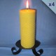 4 beeswax sheet comb pillar candles 5,5x26cm