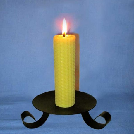 Beeswax sheet comb pillar candle 3,5x20cm