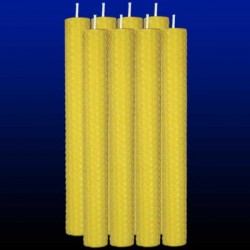 8 beeswax tall candles 2x26cm