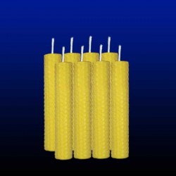 8 beeswax tall candles 2x13cm