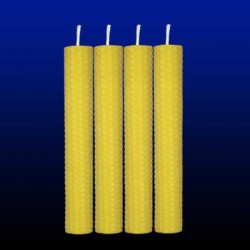 4 beeswax tall candles 2,5x20cm