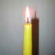 Tall beeswax candle