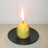 Bougie en cire d'abeille en forme de ruche