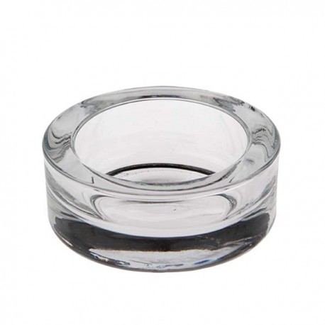 Bobèche En Verre Transparent Pour Bougies – Attrape-Goutte Turibio, Diamètre 6,8 Cm