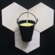 Beeswax candle in black bucket ga bee