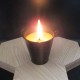 Beeswax candle in black bucket ga bee