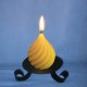 Beeswax candle twisted