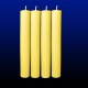 4 beeswax tall candles 2,5x20cm