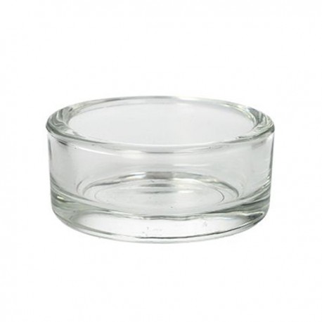 Bougeoir en verre transparent pour bougies