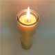 Bougie veilleuse / votive en cire d'abeille (90h)
