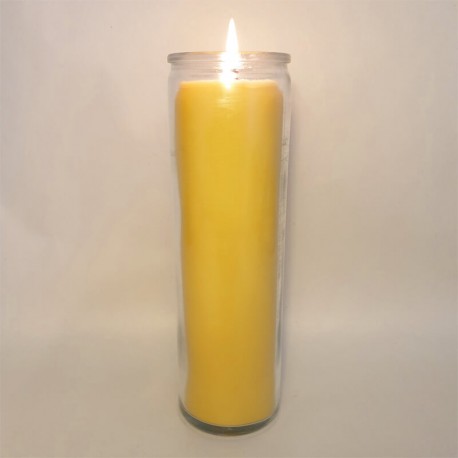 Bougie veilleuse / votive en cire d'abeille (90h)