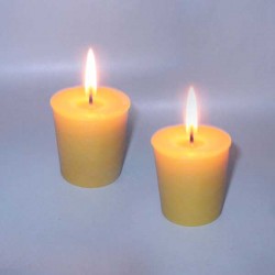 2 bougies naturelles en cire d'abeille - Votives