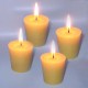 4 little beeswax candles