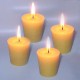 4 bougies naturelles en cire d'abeille - Votives