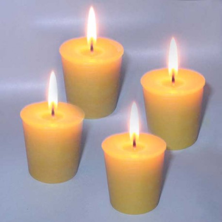 4 little beeswax candles