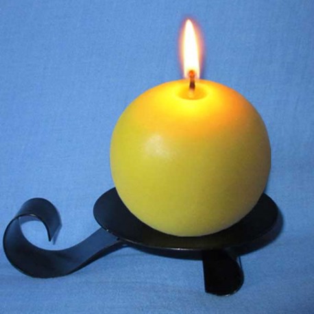 Beeswax candle rounded - 7cm