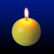 Beeswax candle rounded - 7cm