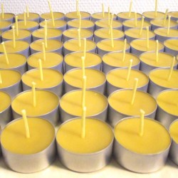 Lot de 32 bougies chauffe-plat en cire d'abeille