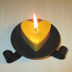 Beeswax candle heart