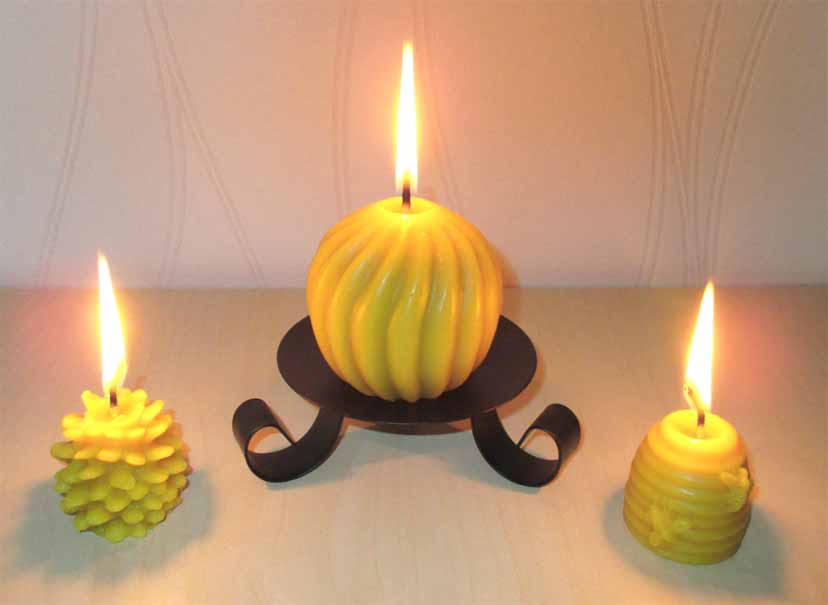 Bougies Rituelles En Cire D'Abeille Vertes - Lot De 50, Longueur 20.5 Cm, Pour Église Ou Décoration