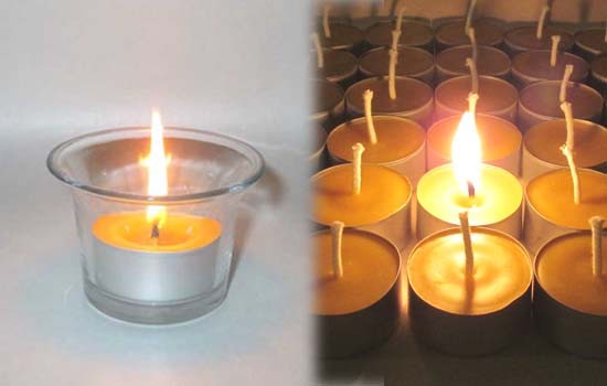 Beeswax tealight candles